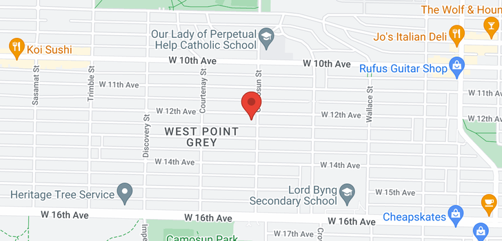 map of 4108 W 12TH AVENUE